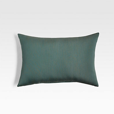 View Sunbrella ® 20"x13" Lagoon Teal Outdoor Lumbar Pillow details