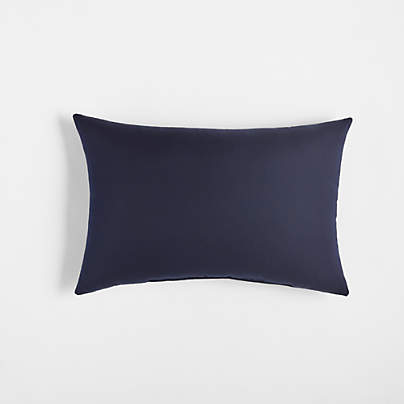 Sunbrella ® 20"x13" Navy Outdoor Lumbar Pillow