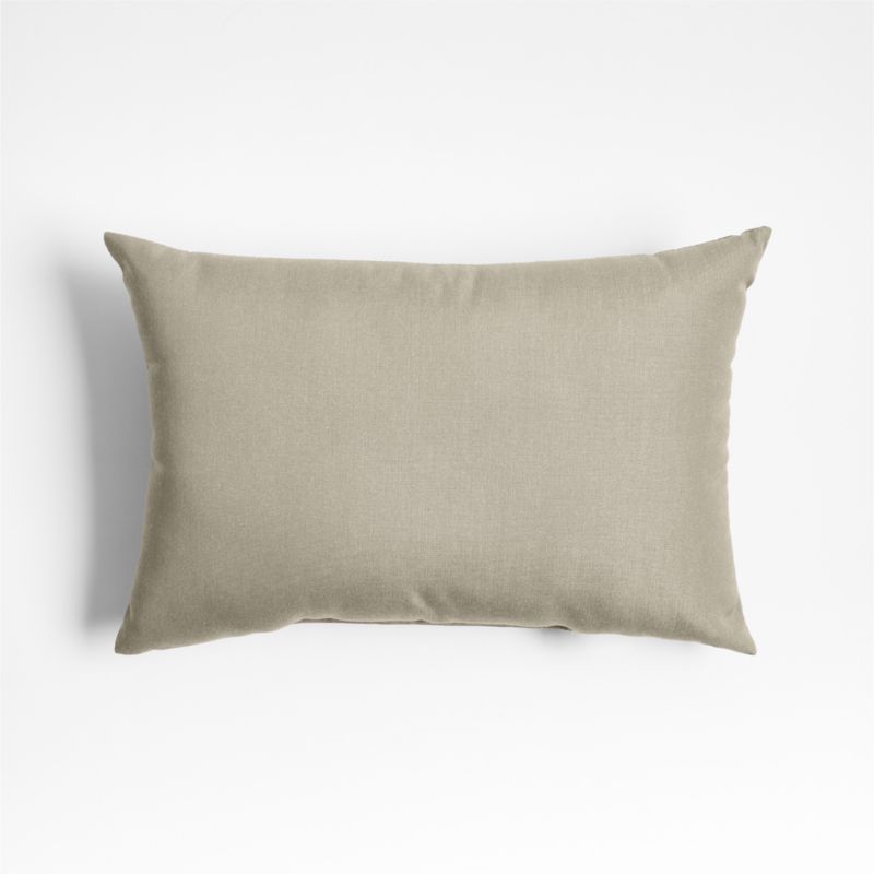 Sunbrella ® 20"x13" Taupe Brown Outdoor Lumbar Throw Pillow