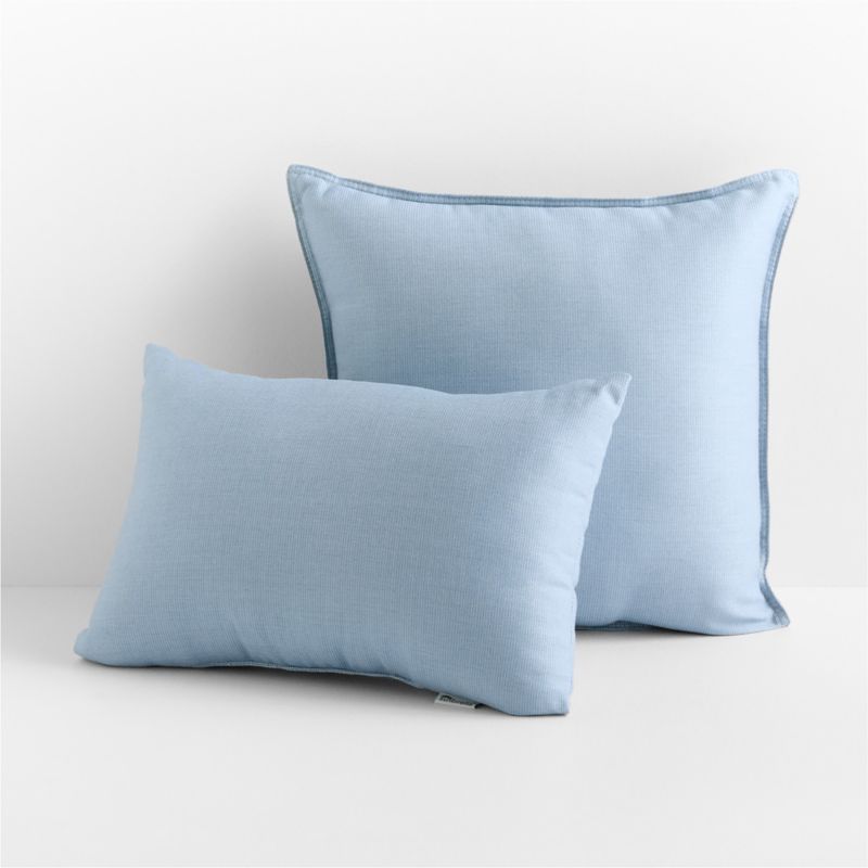 Sunbrella ® Canvas 20"x20" Bunbury Blue Outdoor Throw Pillow' - image 2 of 8