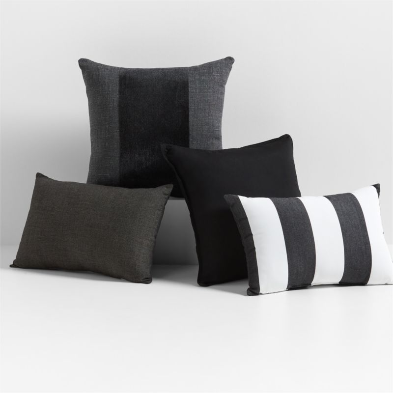 Sunbrella ® Black 20"x20" Outdoor Pillow - image 1 of 4