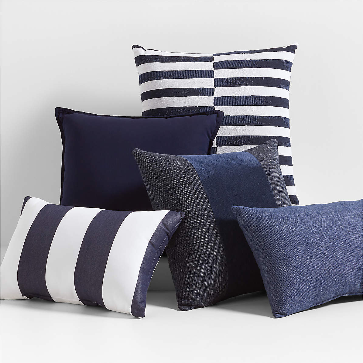 Navy 2025 sunbrella pillows