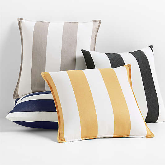 Sunbrella ® 20"x20" Cabana Stripe Outdoor Throw Pillows