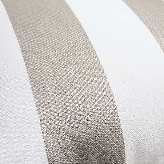 Sunbrella ® 20"x20" Cabana Flax Taupe Stripe Outdoor Throw Pillow