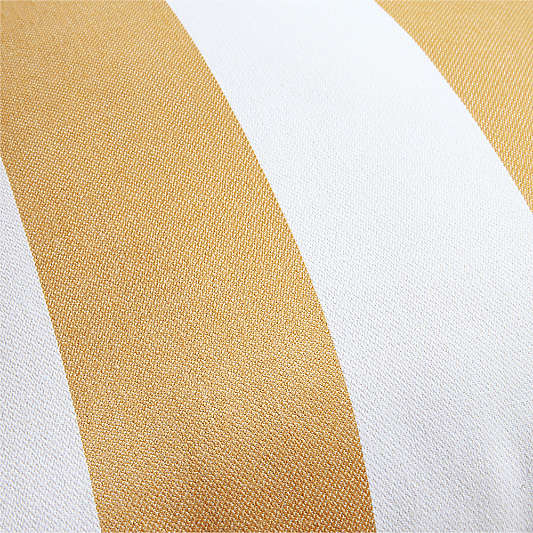 Sunbrella ® 20"x20" Cabana Wheat Yellow Stripe Outdoor Throw Pillow
