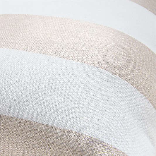 Sunbrella ® 20"x13" Cabana Flax Taupe Stripe Outdoor Throw Pillow