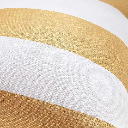 Sunbrella ® 20"x13" Cabana Wheat Yellow Stripe Outdoor Throw Pillow