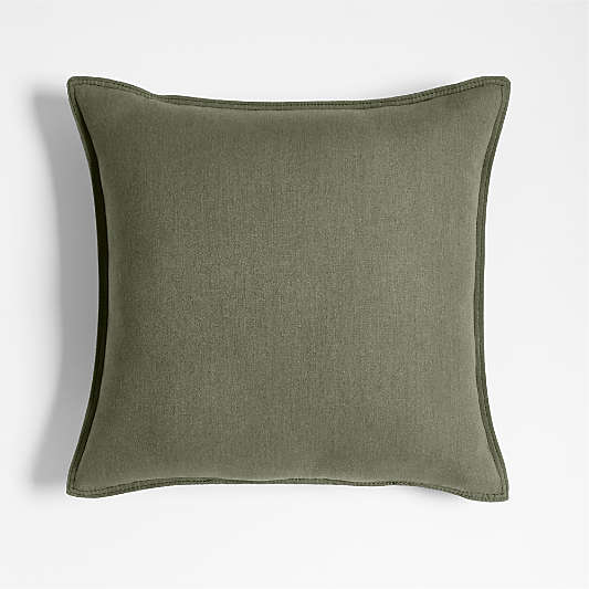 Sunbrella ® Canvas 20"x20" Fern Green Outdoor Throw Pillow