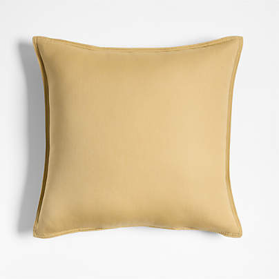 Sunbrella ® Canvas 20"x20" Wheat Yellow Outdoor Throw Pillow