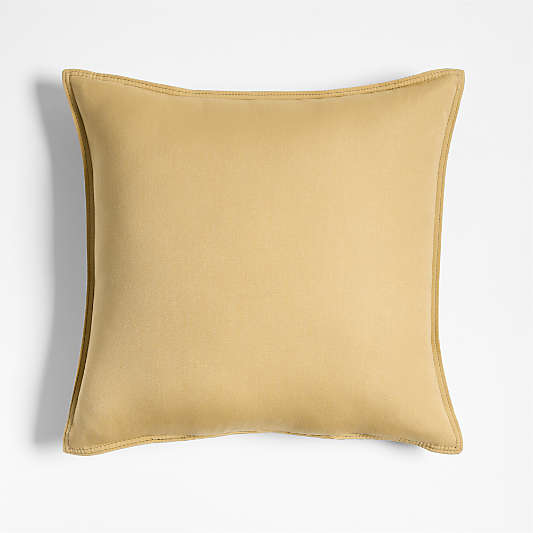 Sunbrella ® Canvas 20"x20" Wheat Yellow Outdoor Throw Pillow