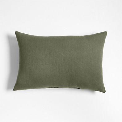 View Sunbrella ® Canvas 20"x13" Fern Green Outdoor Throw Pillow details
