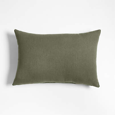 Sunbrella ® Canvas 20"x13" Fern Green Outdoor Throw Pillow