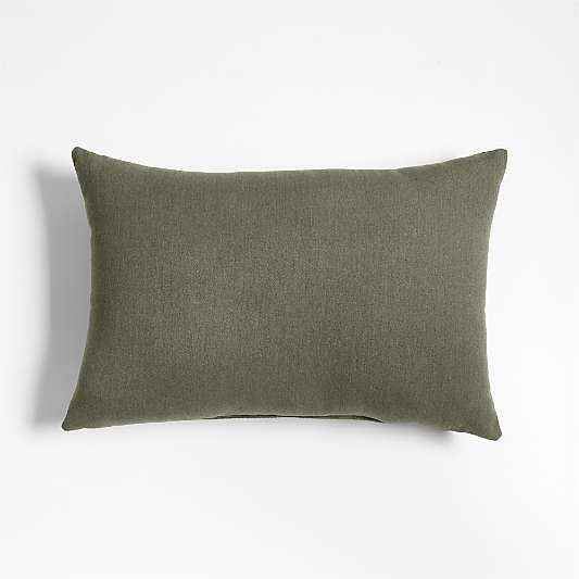 Sunbrella ® Canvas 20"x13" Fern Green Outdoor Throw Pillow