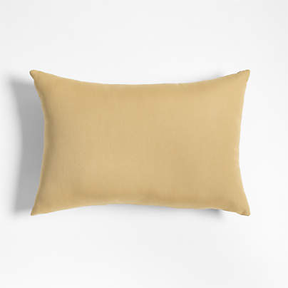 Sunbrella ® Canvas 20"x13" Wheat Yellow Outdoor Throw Pillow