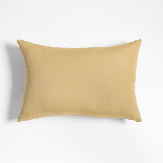 Sunbrella ® Canvas 20"x13" Wheat Yellow Outdoor Throw Pillow