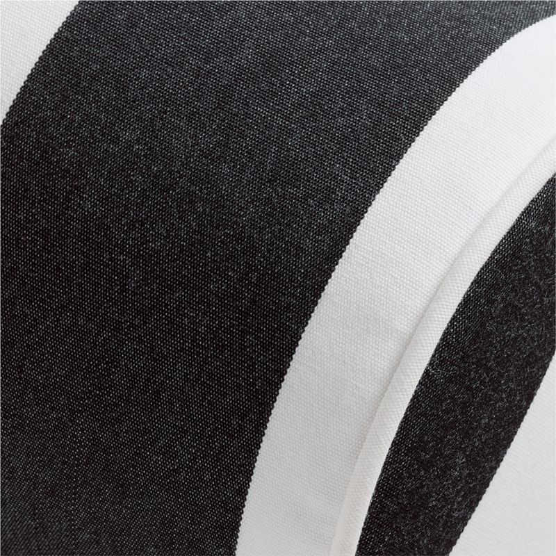 Sunbrella ® Canvas Ink Black Cabana Stripe Bolster Outdoor Throw Pillow - image 1 of 4