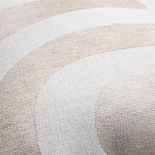 Sunbrella ® Retro Curves 20"x20" Warm Sand Beige Outdoor Throw Pillow