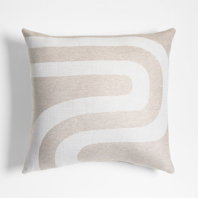 Neutral Botanical Outdoor Throw Pillow Arrangement