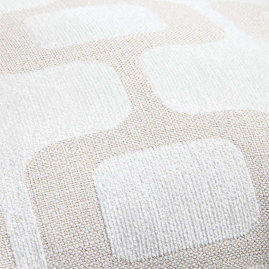 Sunbrella ® Retro Geo 20"x20" Arctic Ivory Outdoor Throw Pillow
