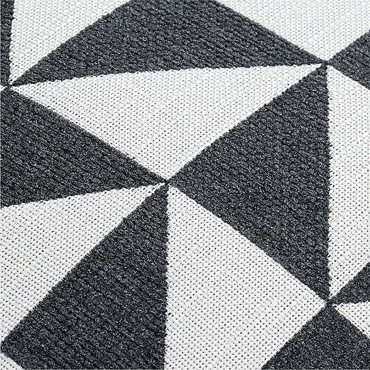 Sunbrella ® Jarah Geo 20"x20" Ink Black Indoor/Outdoor Throw Pillow