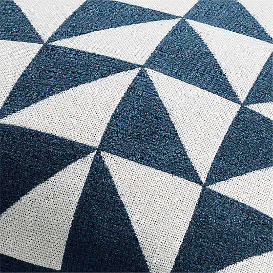 Sunbrella ® Jarah Geo 20"x20" Deep Indigo Indoor/Outdoor Throw Pillow
