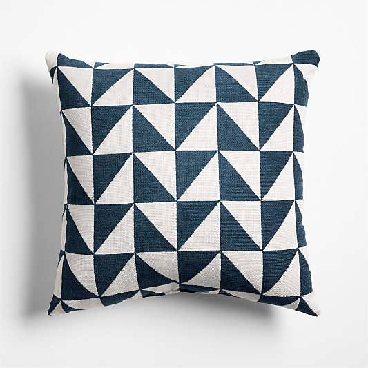 Sunbrella ® Jarah Geo 20"x20" Deep Indigo Indoor/Outdoor Throw Pillow
