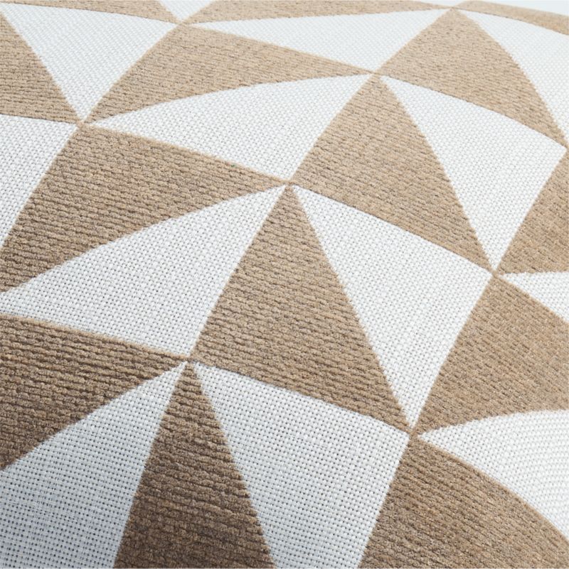 Sunbrella ® Jarah Geo 20"x20" Warm Sand Beige Indoor/Outdoor Throw Pillow - image 2 of 4