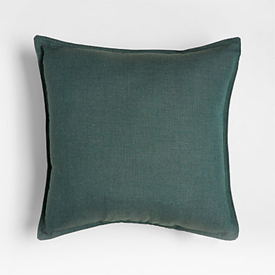 View Sunbrella ® Solid 20"x20" Aspen Green Textured Outdoor Throw Pillow details