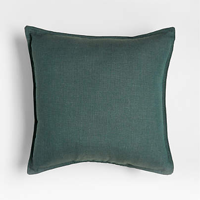 Sunbrella ® Solid 20"x20" Aspen Green Textured Outdoor Throw Pillow