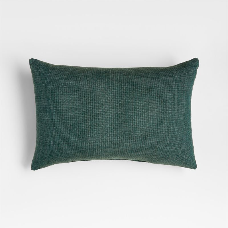 Sunbrella ® Solid 20"x13" Aspen Green Textured Outdoor Lumbar Pillow