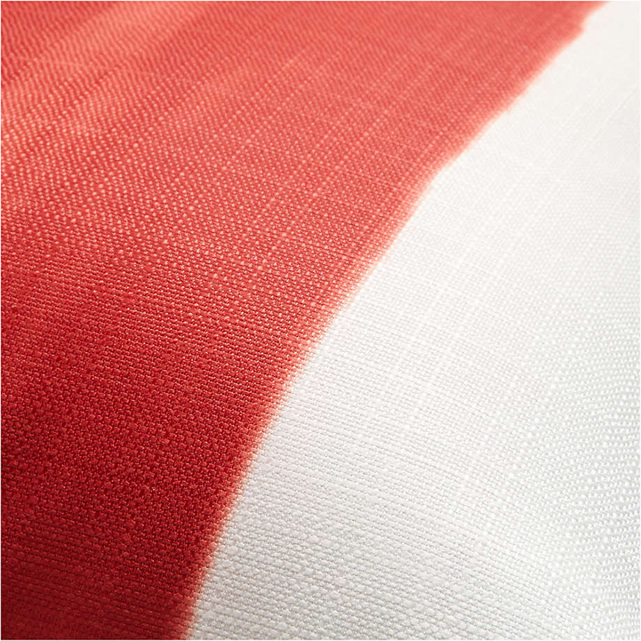 Wide Stripe Red 20"x20" Outdoor Pillow