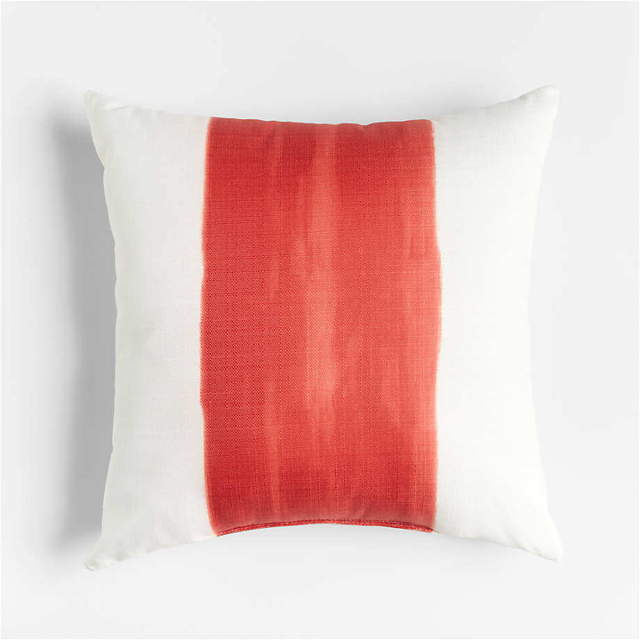 20" Red Wide Striped Outdoor Throw Pillow Crate & Barrel Canada