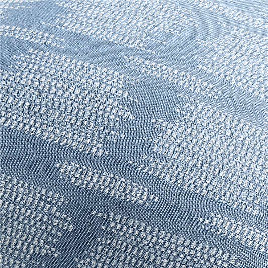 Sunbrella ® Woven Ikat 23"x23" Bunbury Blue Outdoor Throw Pillow