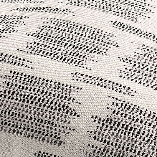 Sunbrella ® Woven Ikat 23"x23" Ink Black Outdoor Throw Pillow