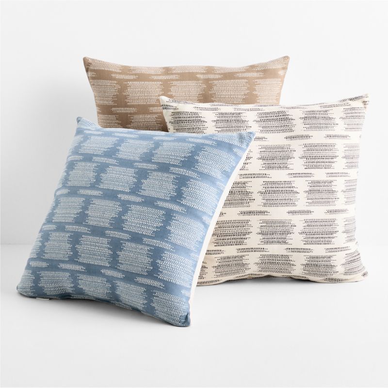 Sunbrella ® Woven Ikat 23"x23" Sierra Tan Outdoor Throw Pillow - image 4 of 5