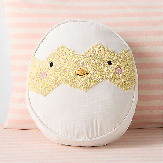 Sunny Peep Kids Easter Throw Pillow