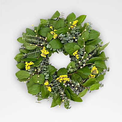 Dried Greenery & Flower Wreath + Reviews, Crate & Barrel