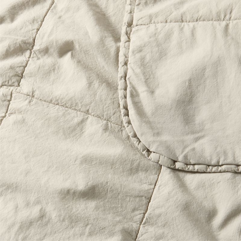 Sunwashed Organic Cotton Fog Grey King Box Quilt - image 4 of 7