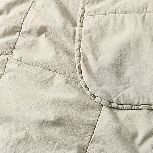 Sunwashed Organic Cotton Fog Grey Quilt