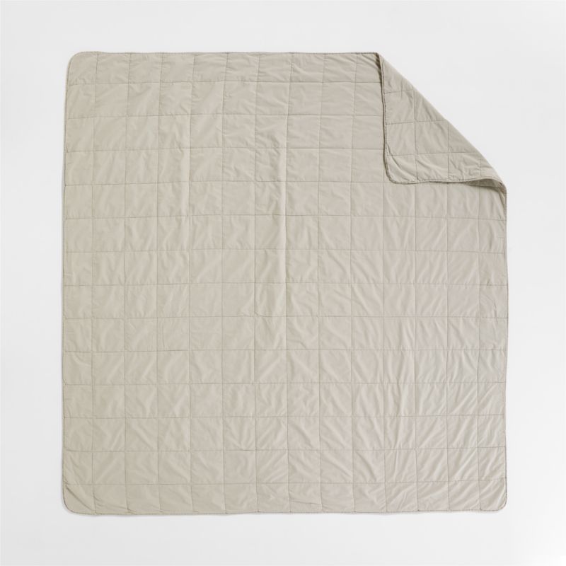 Sunwashed Organic Cotton Fog Grey King Box Quilt - image 7 of 7