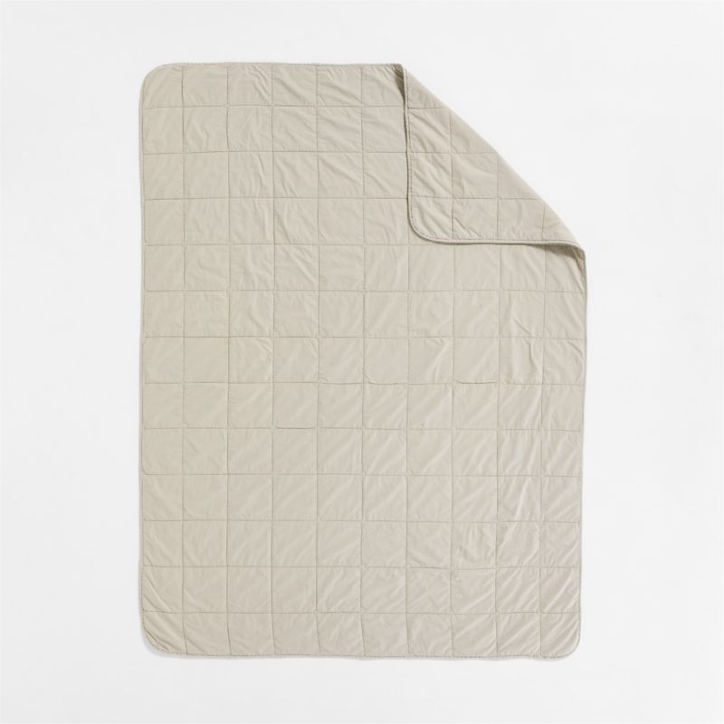 Sunwashed Organic Cotton Fog Grey Twin/Twin XL Box Quilt - image 7 of 7