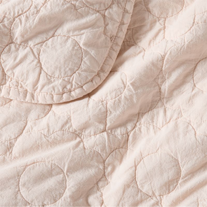 Sunwashed Shell Pink Daisy Organic Cotton Kids Twin Quilt - image 5 of 7