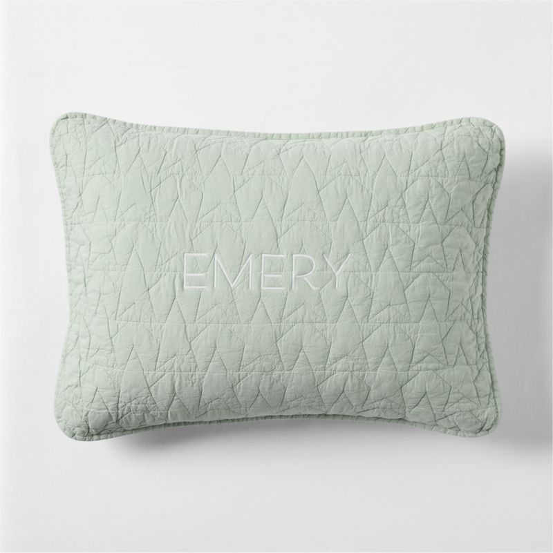 Sunwashed Seafoam Green Star Organic Cotton Kids Pillow Sham - image 3 of 5