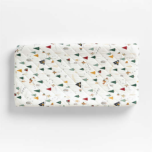 Supercozy Holiday Presents Organic Cotton Flannel Baby Changing Pad Cover