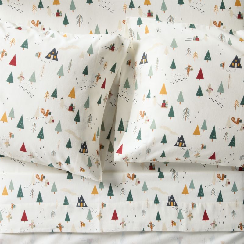 Supercozy Holiday Presents Organic Cotton Flannel Kids Christmas Full Sheet Set - image 0 of 6