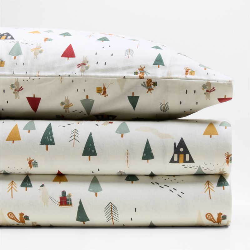 Supercozy Holiday Presents Organic Cotton Flannel Kids Christmas Full Sheet Set - image 4 of 6