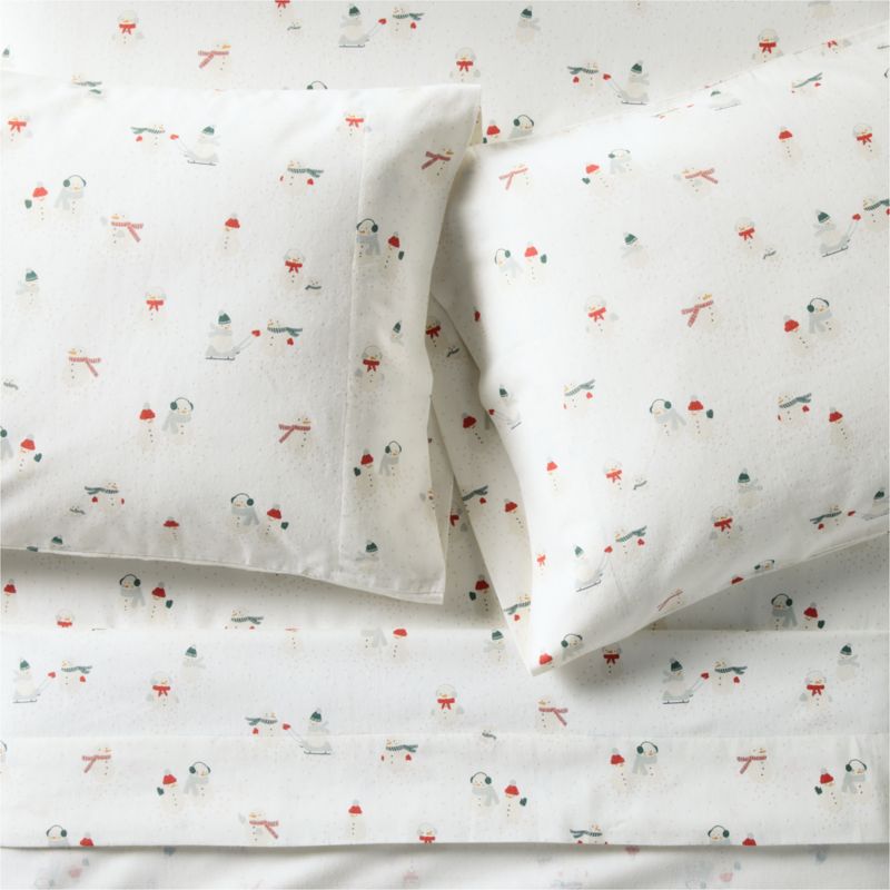 Supercozy Snow Friends Organic Cotton Flannel Kids Full Sheet Set - image 0 of 6