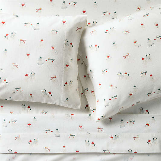 Supercozy Snow Friends Organic Cotton Flannel Kids Full Sheet Set