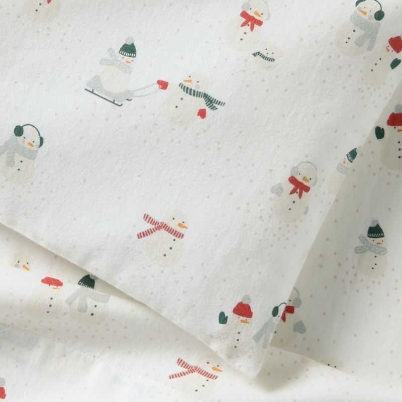 Supercozy Snow Friends Organic Cotton Flannel Toddler Sheet Set - image 3 of 4