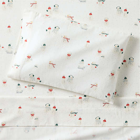 Supercozy Snow Friends Organic Cotton Flannel Toddler Sheet Set